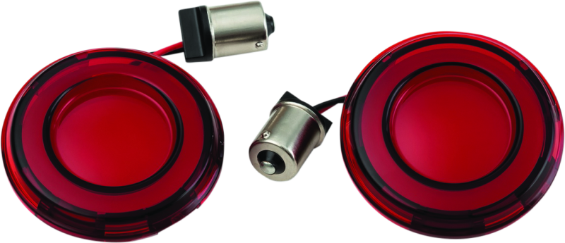Kuryakyn Tracer L.E.D. Front Turn Signal Insert Red Light Red Lens 1156 - Cycle City Outdoors