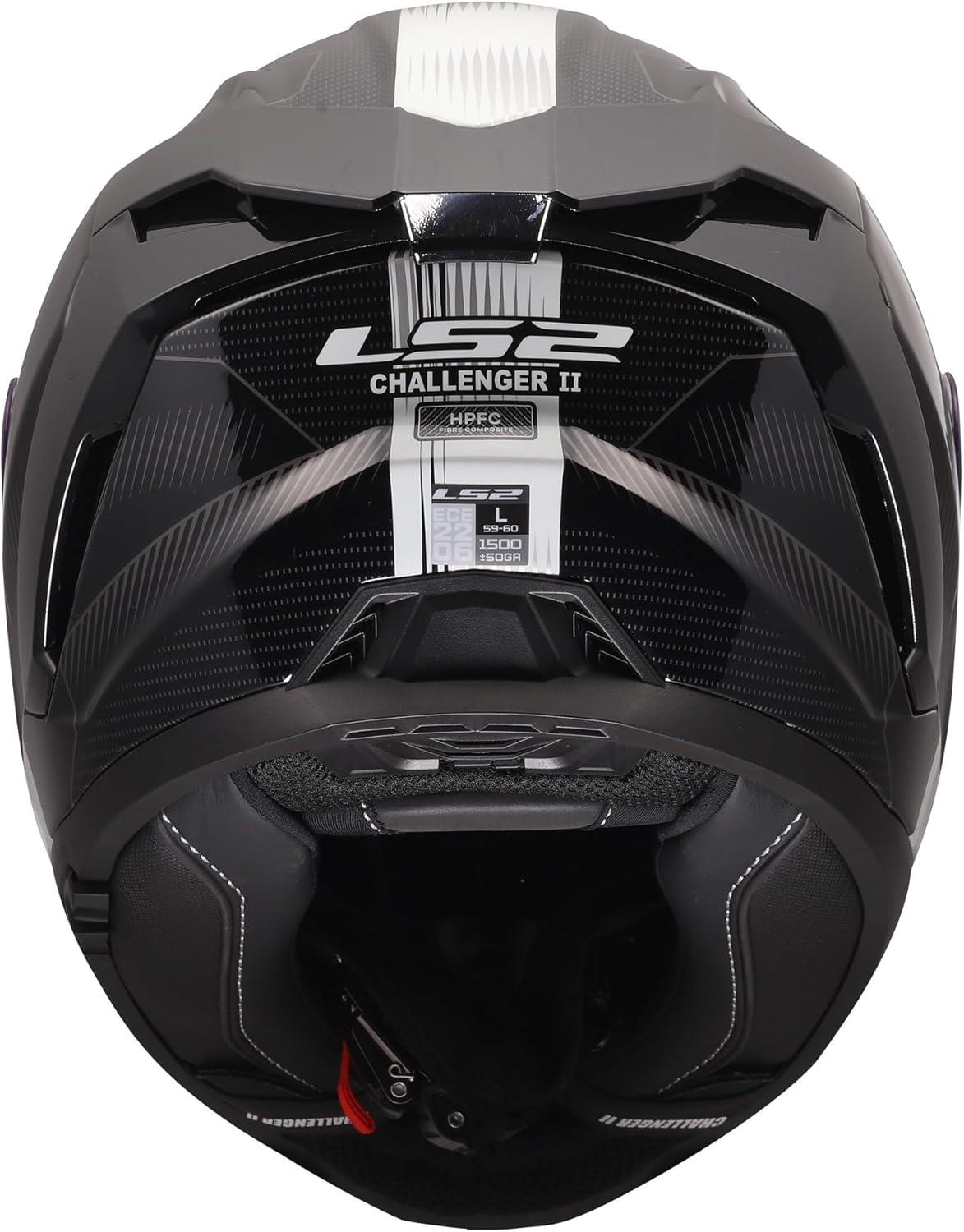 LS2 Challenger II Nitro Gloss Black Gray Black