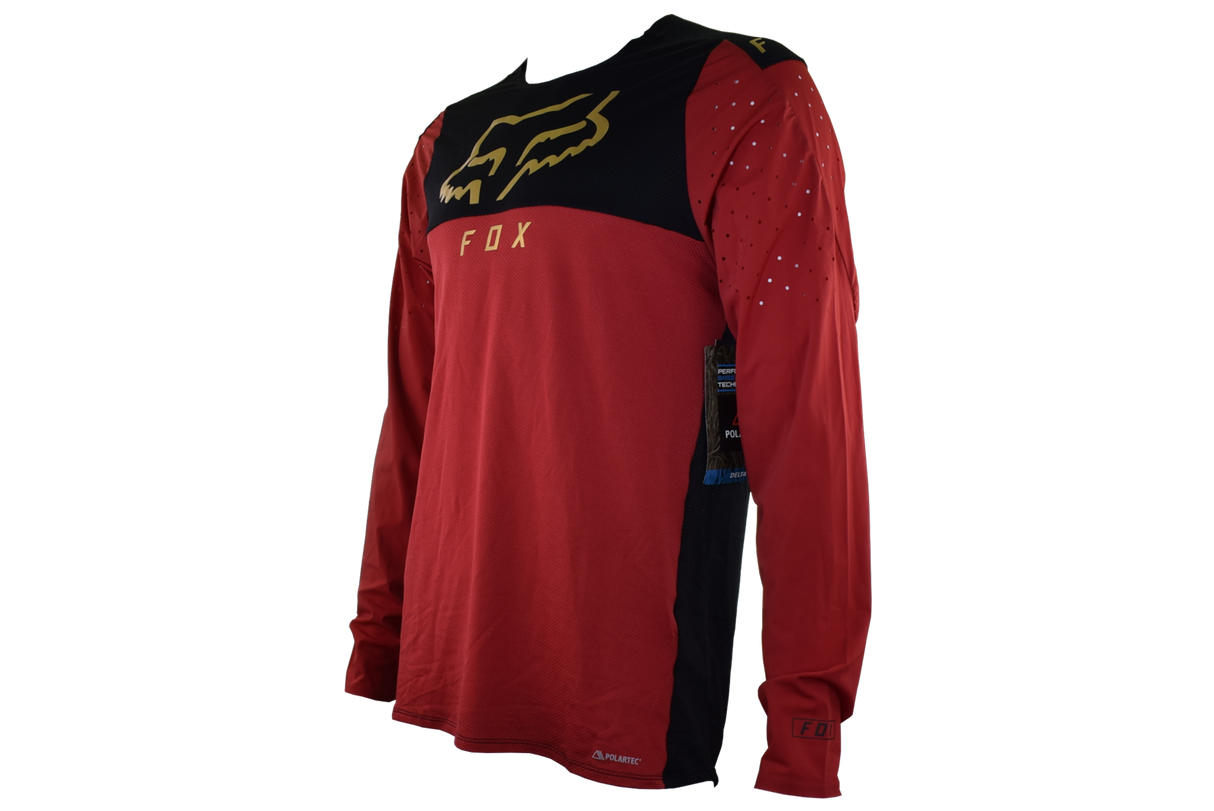 Fox Racing - Flexair Delta Long Sleeve Jersey - Black/Red - L