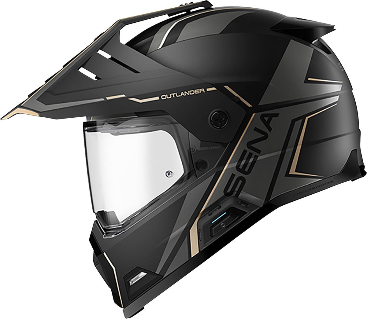 Sena Outlander Adventure Helmet | Matte Black | Mesh 3.0 Intercom