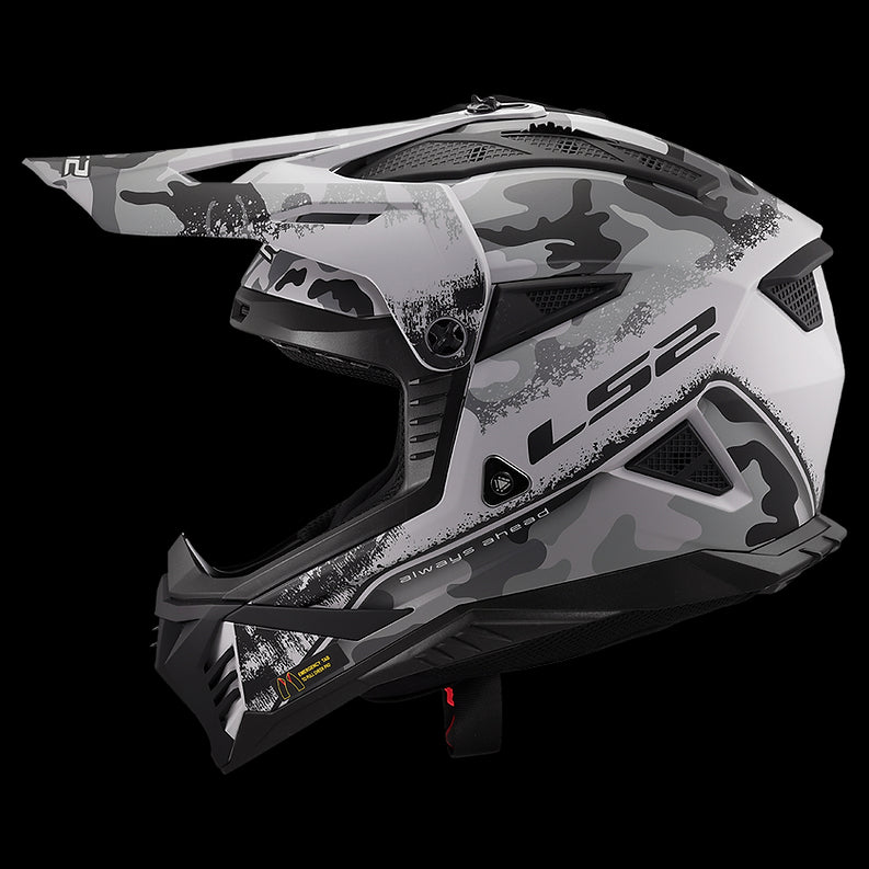 LS2 - Gate II Carbine Motocross Helmet Tonal Gray Black