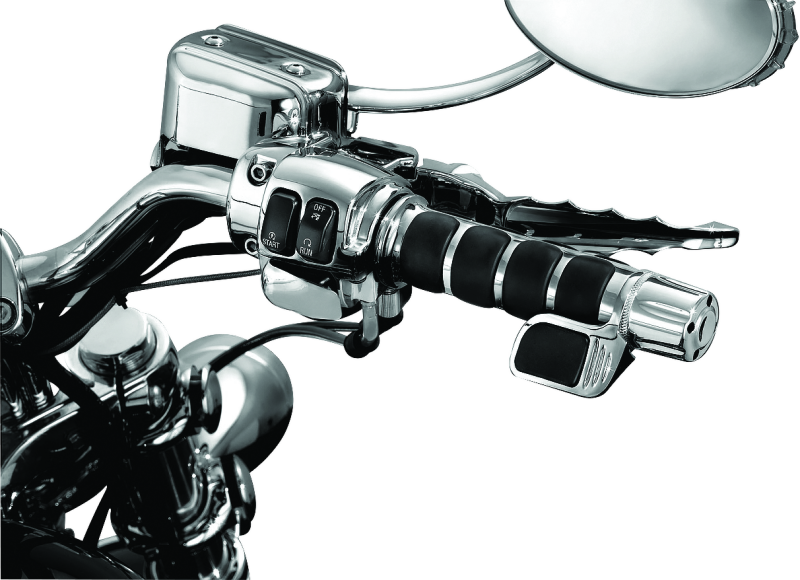 Kuryakyn Premium ISO Grip With Throttle Boss Dual Cable Chrome - Cycle City Outdoors