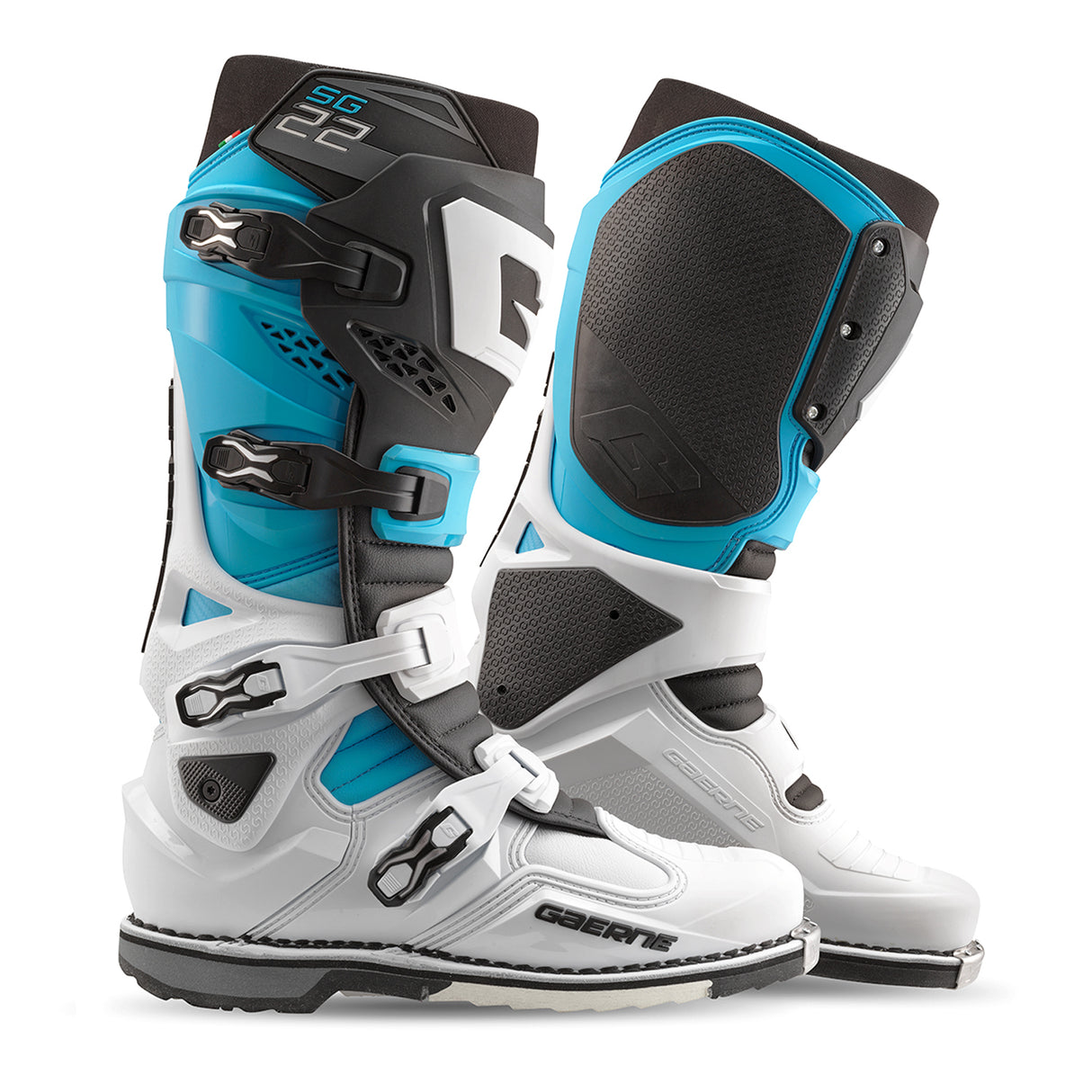 GAERNE SG 22 Boots - Le White/Black/Light Blue - Part Number: 2262-003-44.5