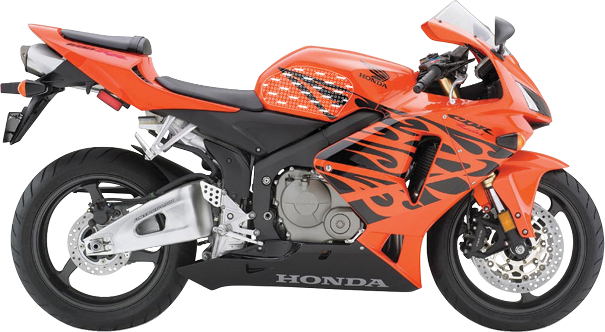STOMPGRIP 55-10-0017B Tank Grips - Volcano - Black - Honda - CBR '03-'07 | Street