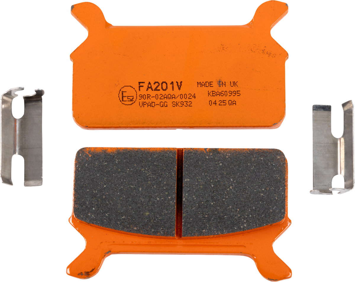 EBC FA-V Series Semi-sintered Rear Right Brake Pads - FA201V (Harley-Davidson FLHTC Electra Glide Classic / FLHTCU Electra Glide Ultra Classic / FLTC Tour Glide Classic 1986–1999)