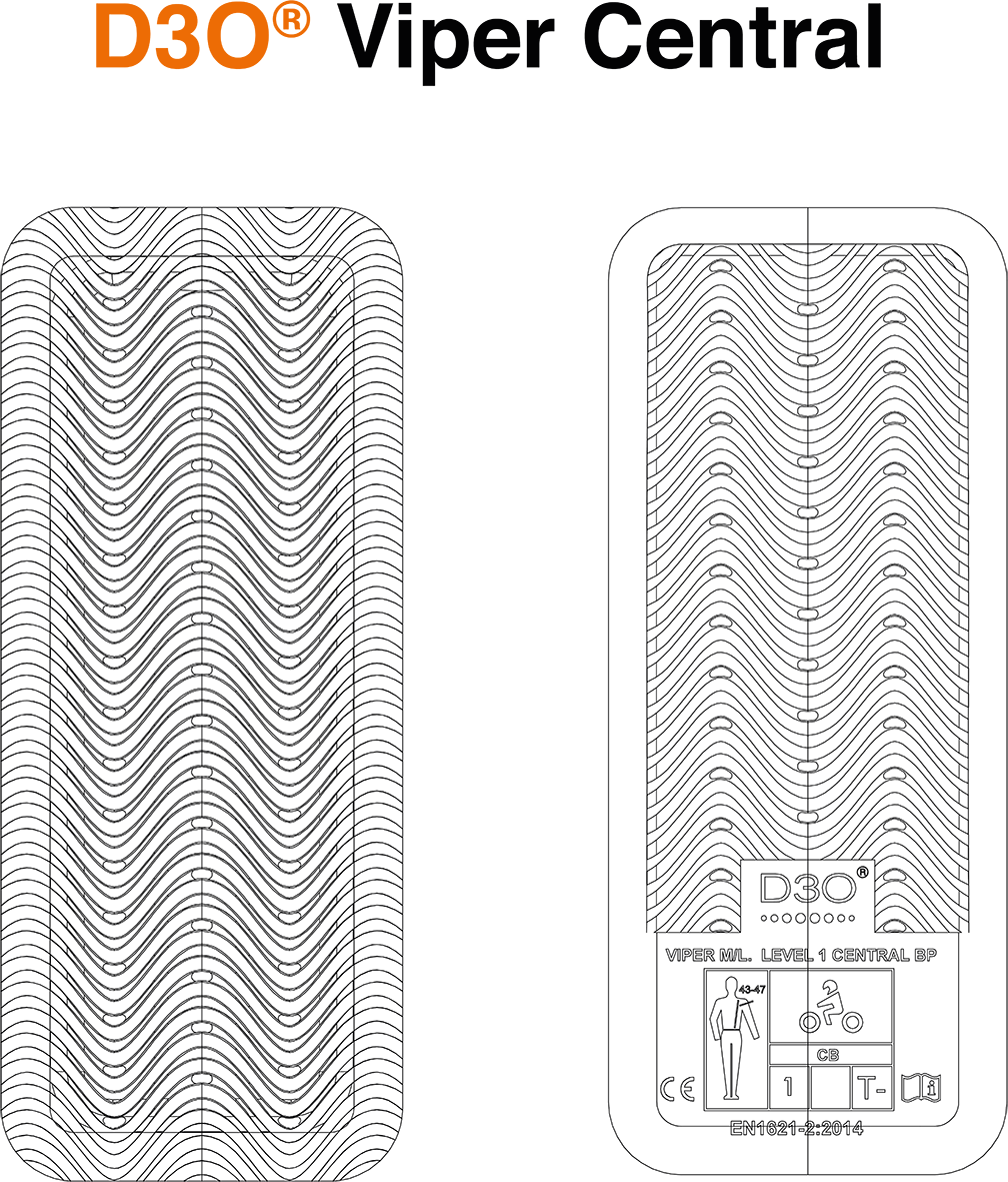 ICON D3O® Viper Guard - Central Back - M/L 10988