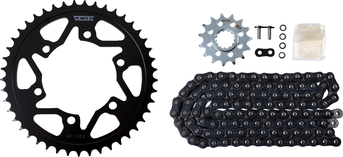 VORTEX CK6354 Chain and Sprocket Kit - HFRS - Black - Yamaha YZF-R1 | Street