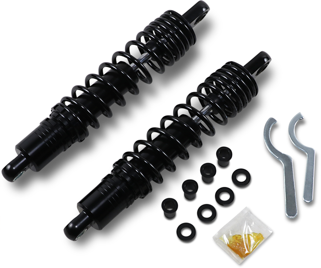 DRAG SPECIALTIES SHOCKS Premium Ride-Height Adjustable Shocks - Black - Standard - 13.5" C16-0168NUAB - Cycle City Outdoors