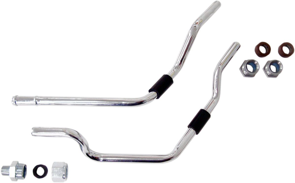 DRAG SPECIALTIES Oil Filter Line Kit - Chrome - Touring 74914 - Cycle City Outdoors
