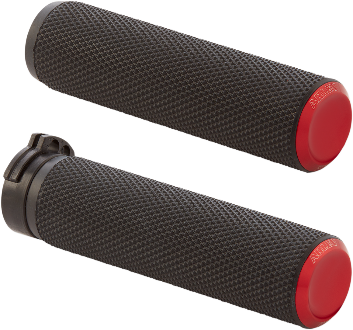 ARLEN NESS Knurled Grips - Cable - Red 07-336