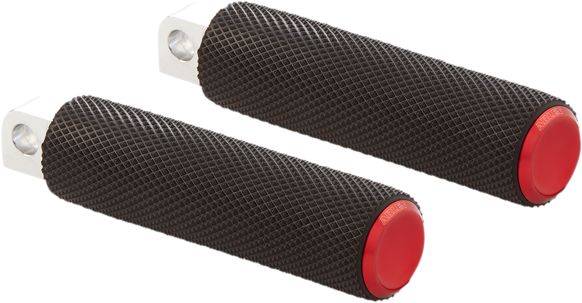 ARLEN NESS Passenger Knurled Footpegs - Red - FL/FX '18-'23 07-955