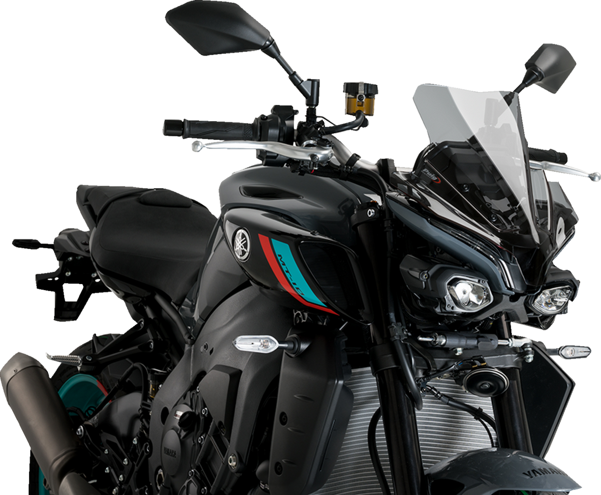 Puig Hi-Tech Parts 21361H New Generation Sport Windshield - 14" - Smoke - MT-10/SP | Street