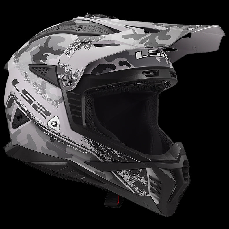 LS2 - Gate II Carbine Motocross Helmet Tonal Gray Black