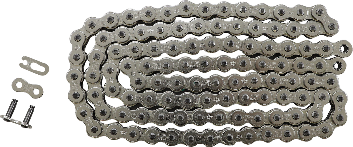 JT CHAINS JTC520HDSNN110SL 520 HDS - Ultimate Competition Chain - Nickel - 110 Links | Adventure/ATV/UTV