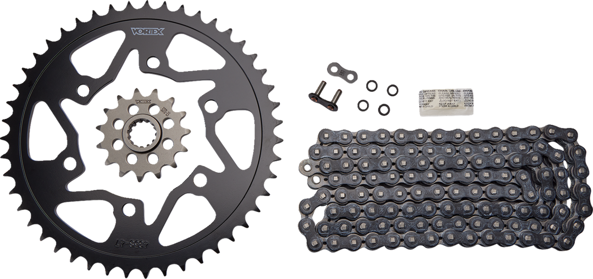 VORTEX CK6316 Chain and Sprocket Kit - HFRS - Black - Yamaha YZF-R6 | Street