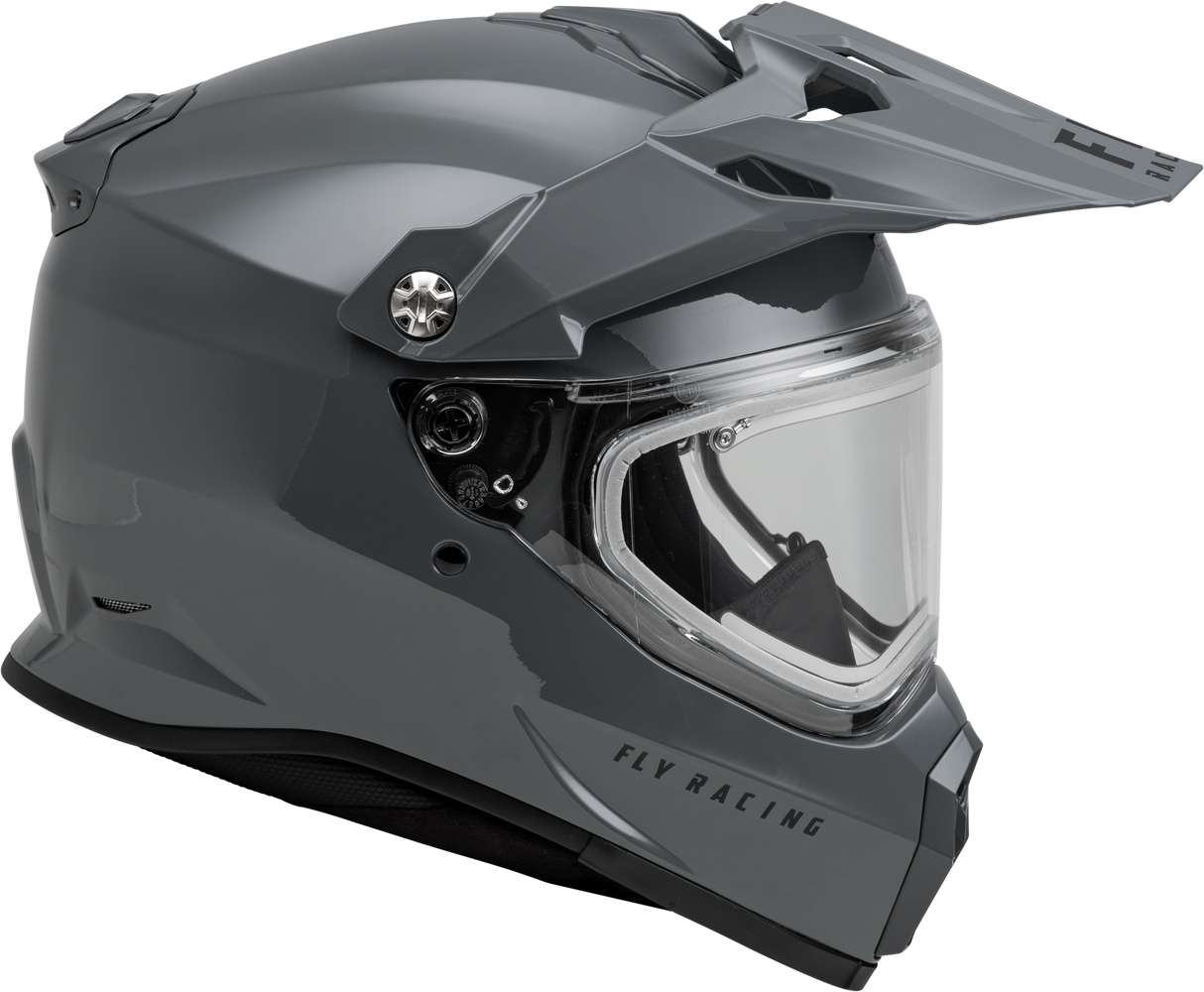 Trekker Cw Solid Helmet Elec Shld Grey Xs - Cycle City Outdoors