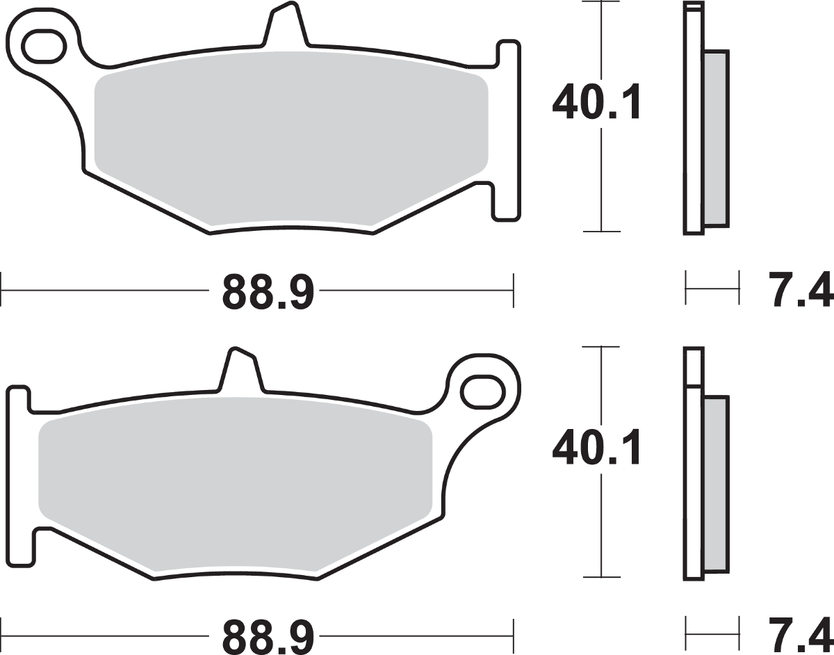 SBS Sintered Rear Brake Pads - 833LS (Suzuki GSX1300R Hayabusa / GSX-R600 / V-Strom 1050 2006–2026)
