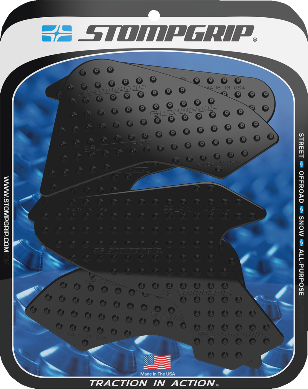 STOMPGRIP 55-10-0176B Tank Grips - Volcano - Black - BMW - F '20-'25 | Street