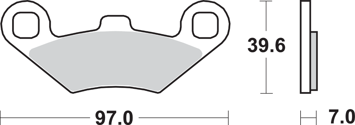 SBS Sintered Front Brake Pads - 716ATS (Polaris Scrambler 500 4x4 / Trail Blazer 250 / Trail Boss 330 1988–2017)