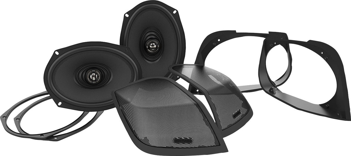 Hogtunes RETRO 692LID-RM Cut-In Saddlebag Lid Kit with Speakers | 6″ × 9″