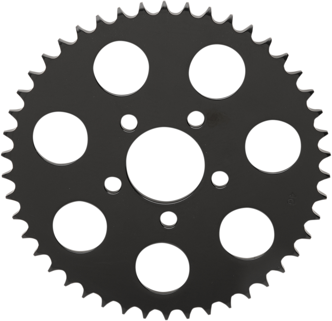 DRAG SPECIALTIES Rear Sprocket - Flat - Gloss Black - 46 Tooth - Big Twin 16429EB