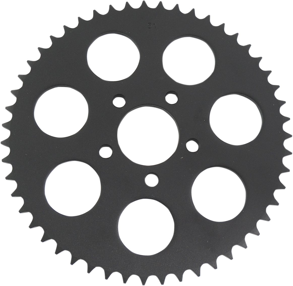 DRAG SPECIALTIES Rear Sprocket - Flat - Gloss Black - 51 Tooth - Big Twin 16423EB