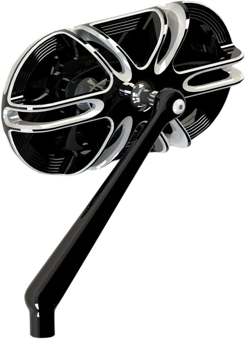 ARLEN NESS Mirror - Side View - Caged Series/Deep Cut - Black - Left 13-164