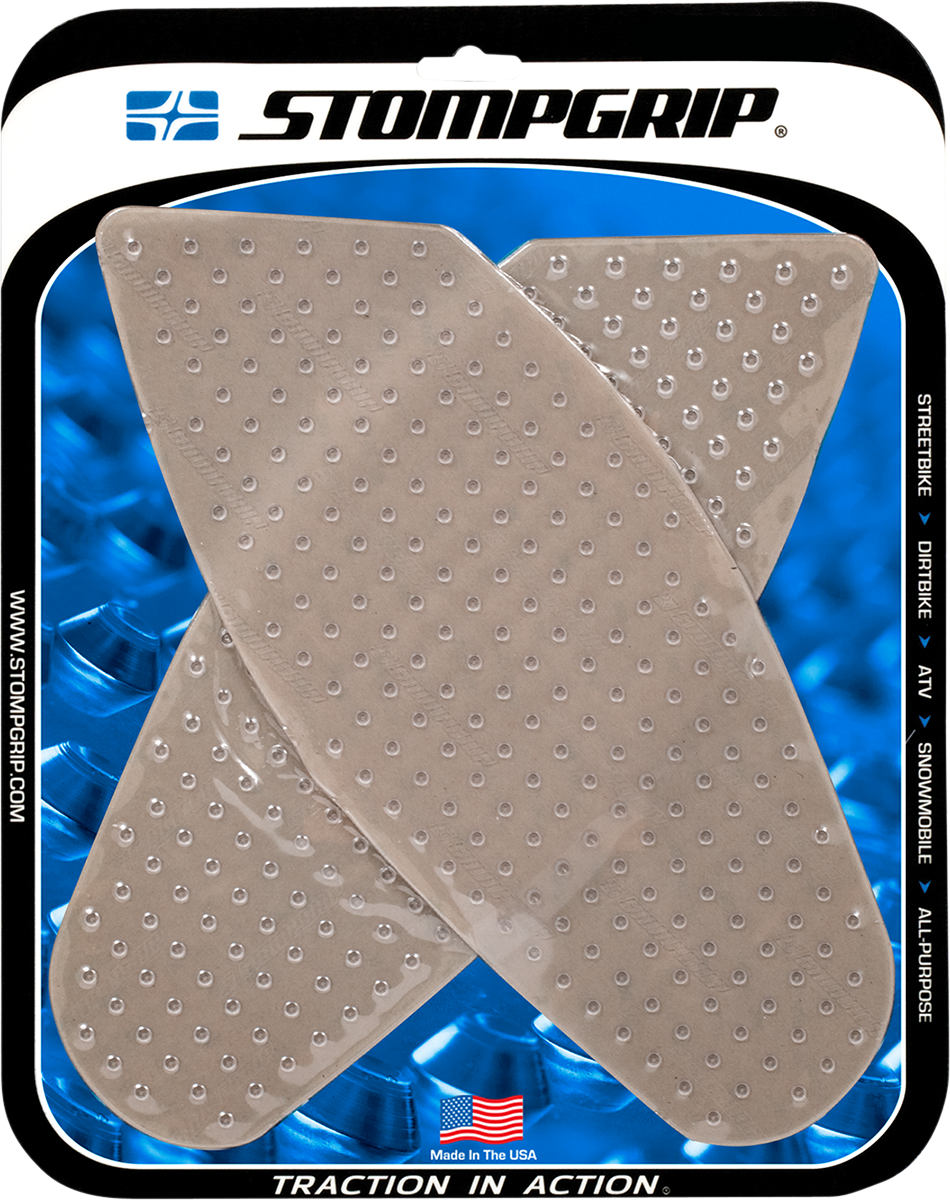 STOMPGRIP 55-10-0054C Tank Grips - Volcano - Clear - Suzuki -GS '08-'09 | Street