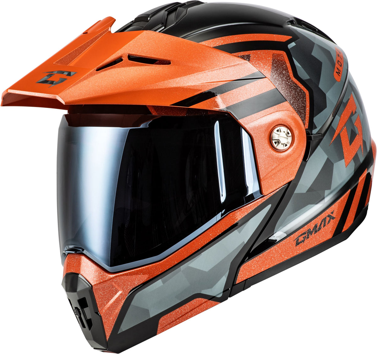 GMAX MD-74 Striker Modular Adventure Helmet | Clear & Mirrored Shields