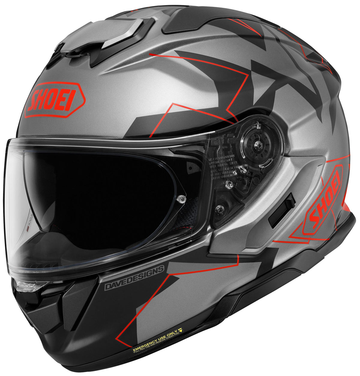 Shoei GT-Air 3 MM93 Grip Full-Face Motorcycle Helmet - Charcoal/Silver/Red