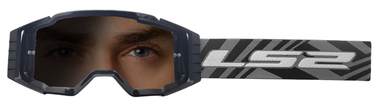 LS2 Charger Pro Goggle Charcoal Gray Photochromic Lens