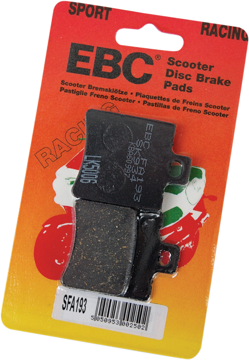 EBC SFA Series Organic Base Brake Pads - SFA193 (Aprilia / Malaguti / Piaggio / Yamaha / Beta / Benelli 1995–2014)