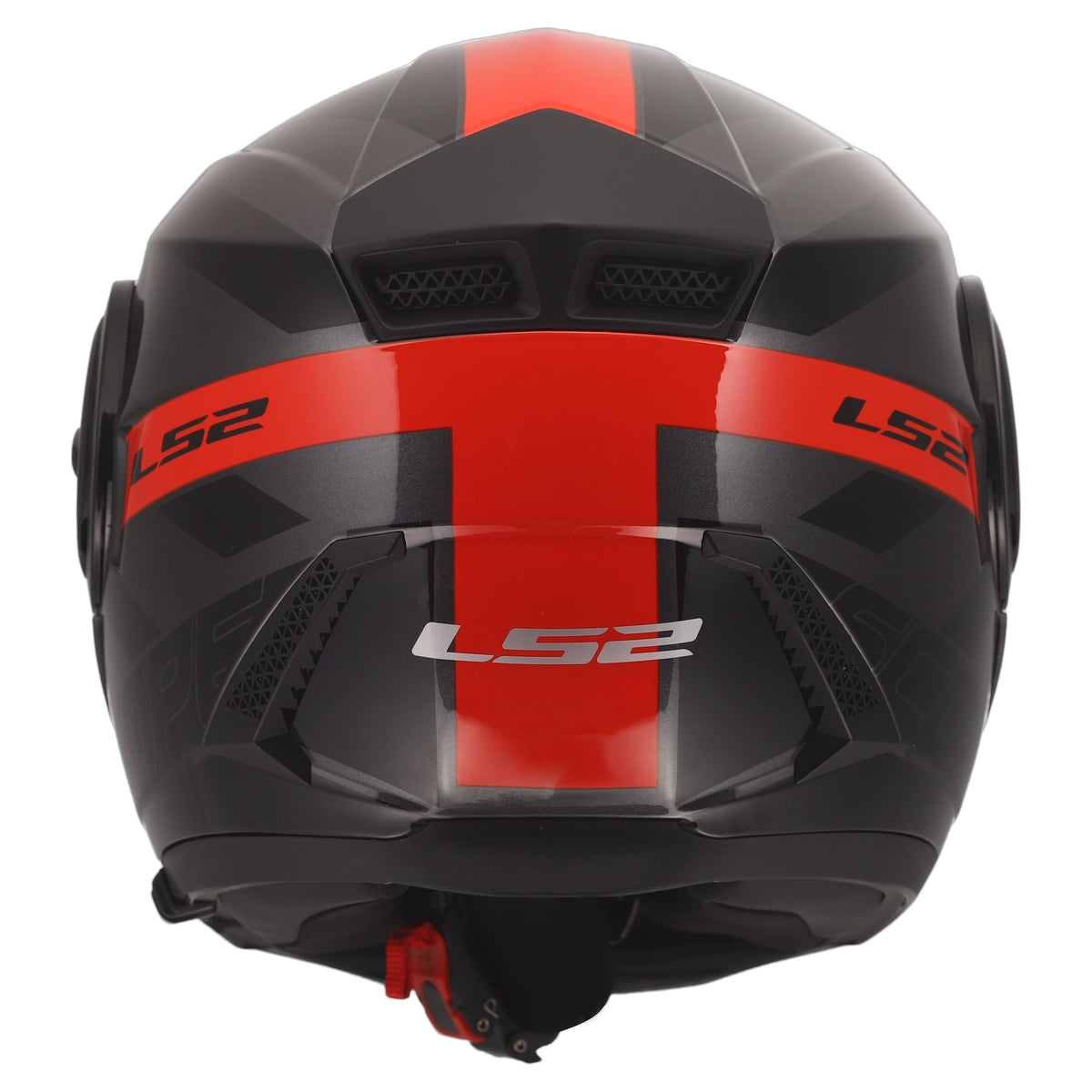 LS2 Horizon II Modular Helmet | Hamr | Gloss Black/Titanium/Red | XS–3XL | 902-3141
