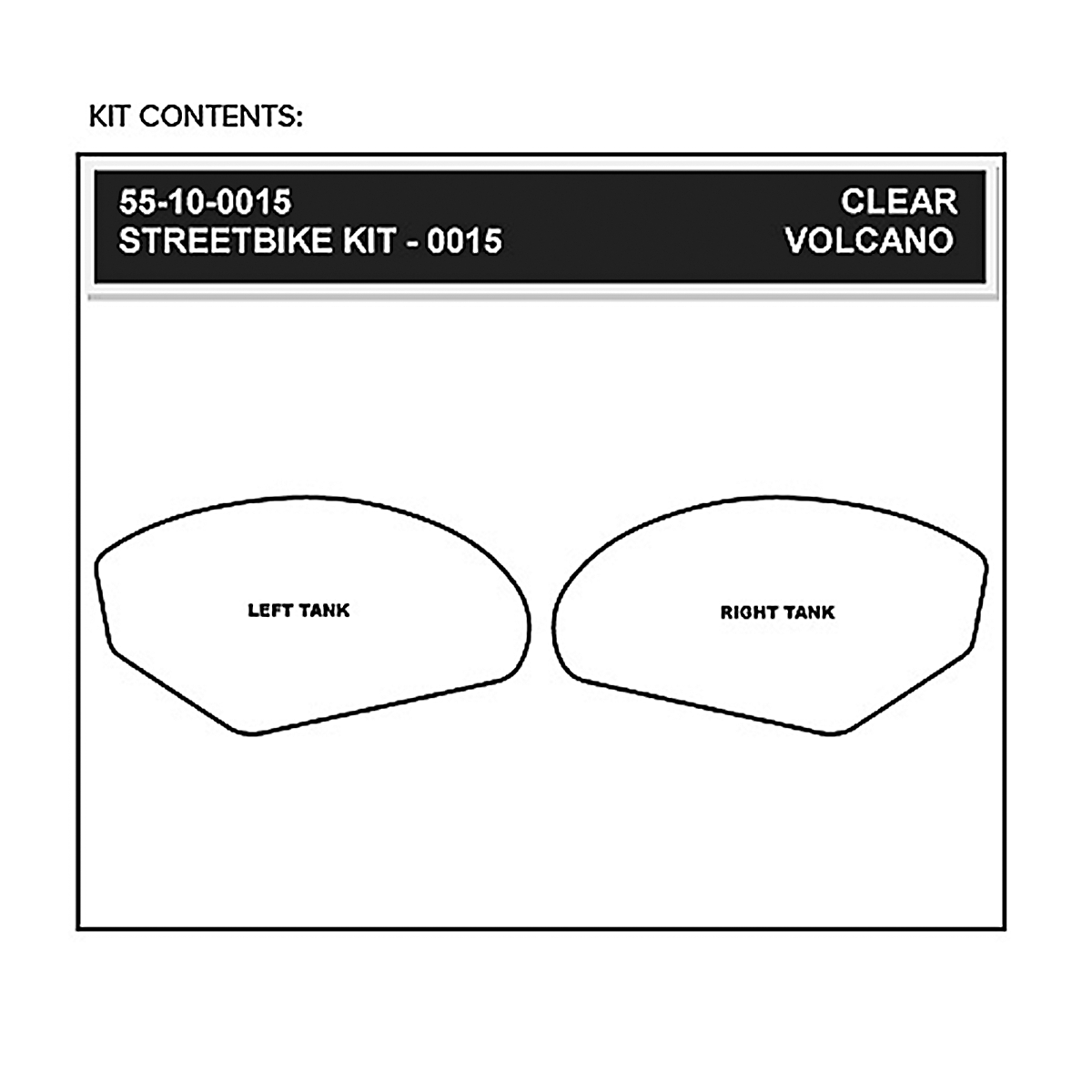 STOMPGRIP 55-10-0015C Tank Grips - Volcano - Clear - Honda - RVT/VTR '01-'06 | Street