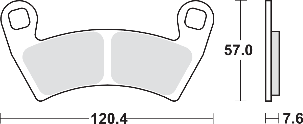 SBS Sintered Front Brake Pads - 897SI (Polaris Ranger 6x6 800 / Ranger 900 XP / Ranger Crew Diesel 2006–2025)
