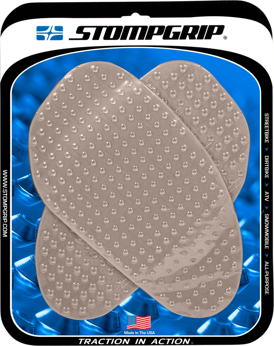 STOMPGRIP 50-10-0001C Tank Grips - Volcano - Large - Clear - Universal | Street