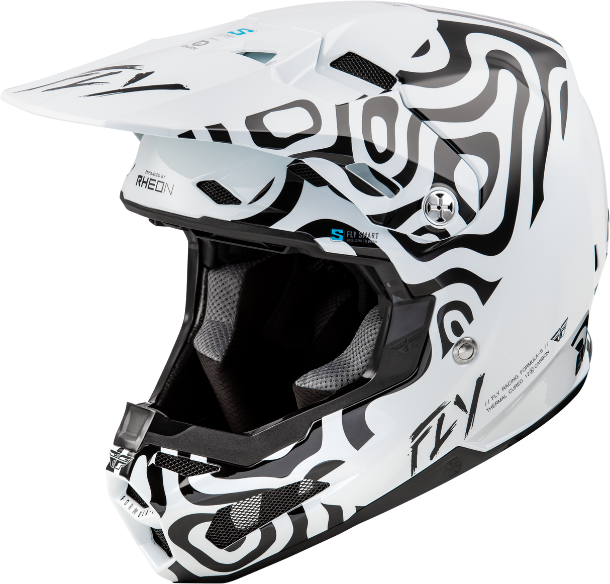 Youth Formula S Carbon Abyss Helmet White/Black Yl - Cycle City Outdoors