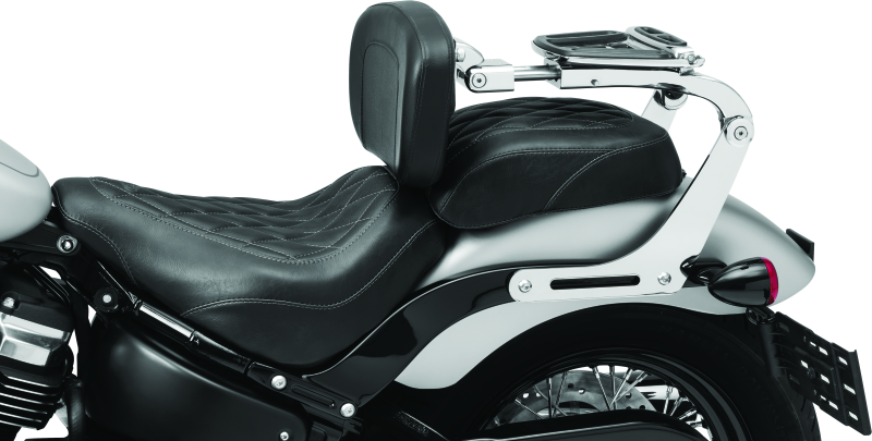 Kuryakyn Fixed Mounts Multi-Purpose Driver & Passenger Backrest 18-Up Softail Black - Cycle City Outdoors