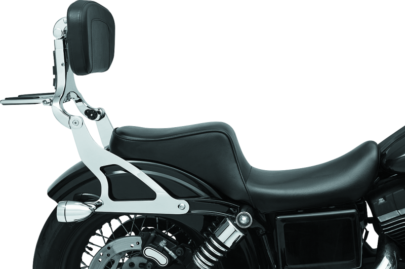 Kuryakyn Fixed Mounts Multi-Purpose Driver & Passenger Backrest 06-17 Dyna Models Chrome - Cycle City Outdoors