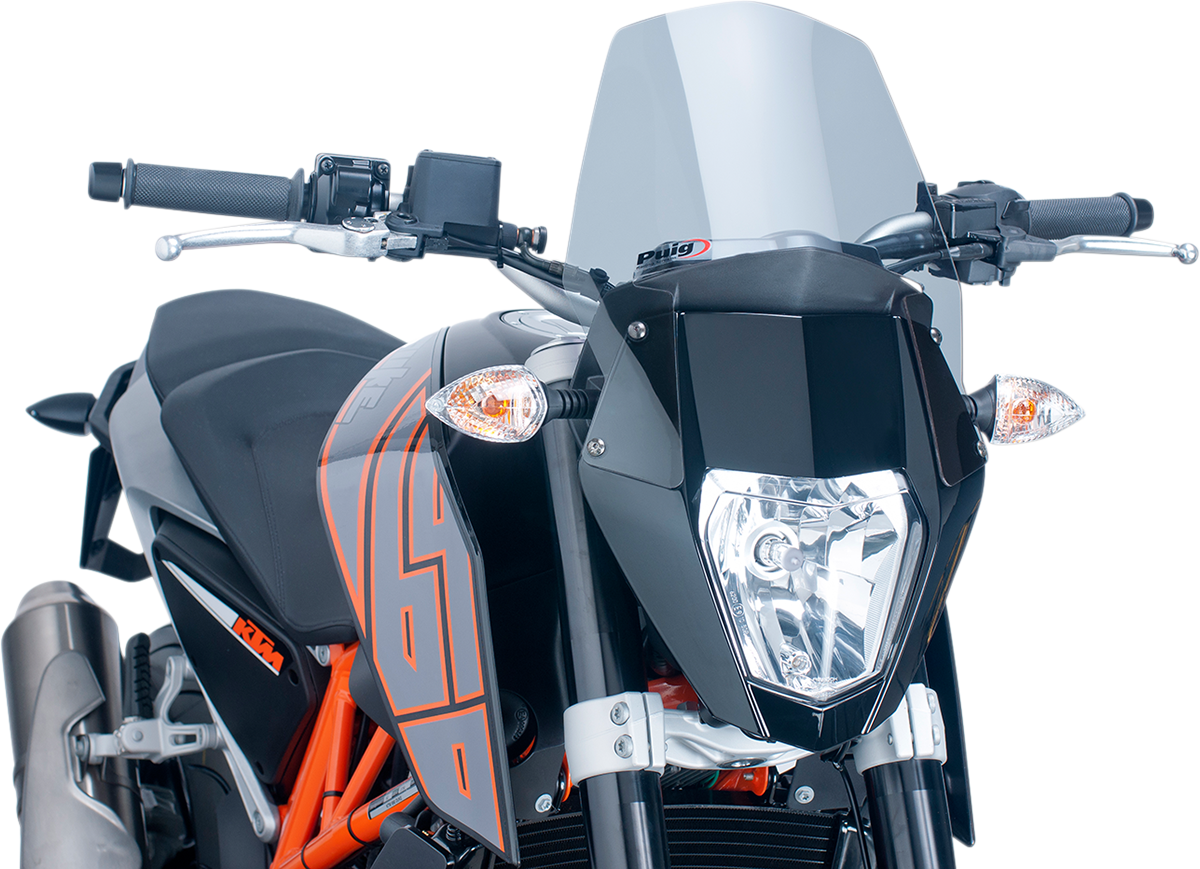 Puig Hi-Tech Parts 6009H New Generation Windscreen - 10-1/2" - Smoke - KTM 690 | Street