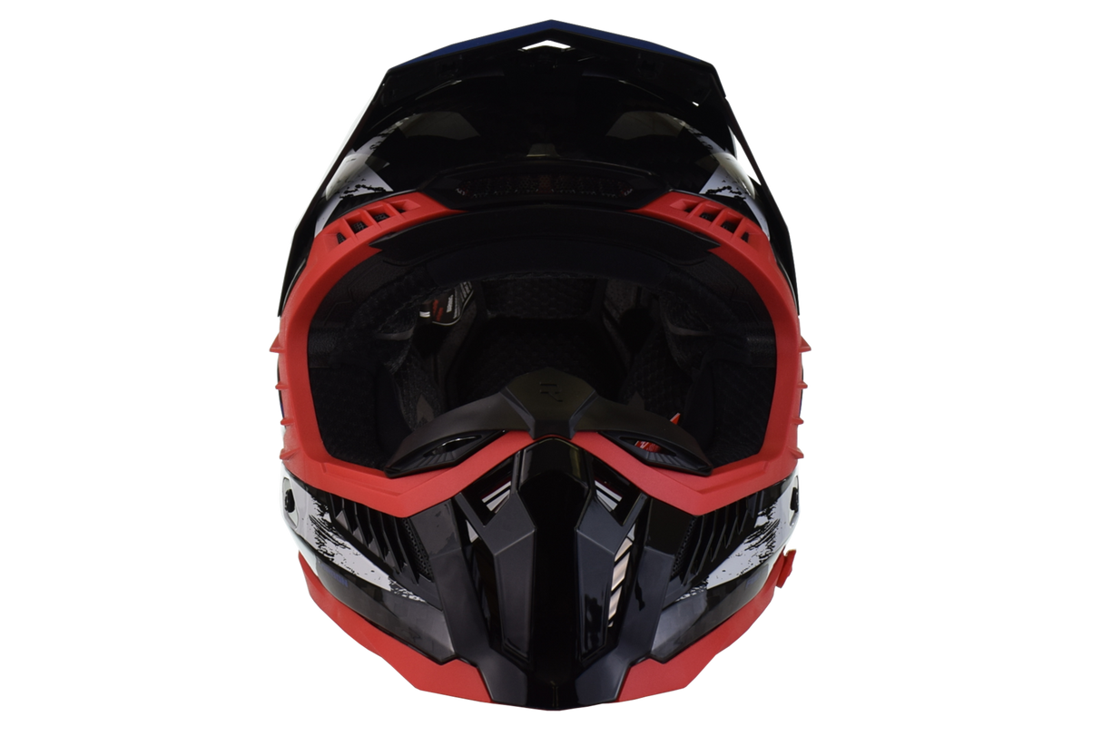 LS2 - X Force Carbon Motocross Helmet - Gloss Red/White/Blue