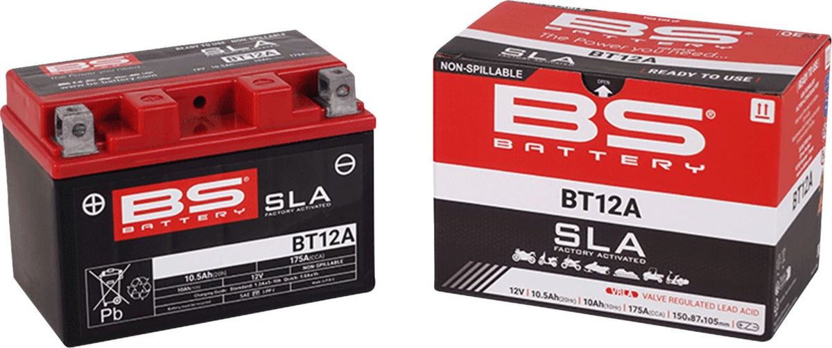 BS Battery BT12A AGM Powersports Battery | 12V 10Ah 175 CCA | Factory Activated | 300679