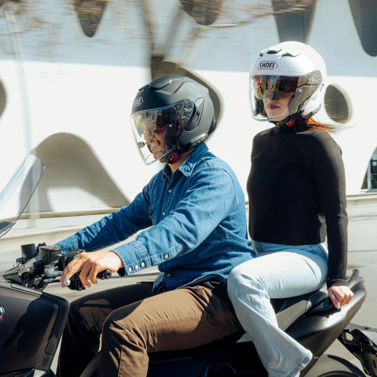 Shoei J-Cruise 3 Open-Face Motorcycle Helmet | AIM Shell, Multi-Density EPS & Integrated Spoiler