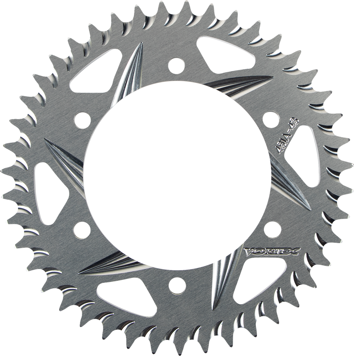VORTEX 491A-43 Aluminum Sprocket - Silver - Rear - 43 Tooth | Street
