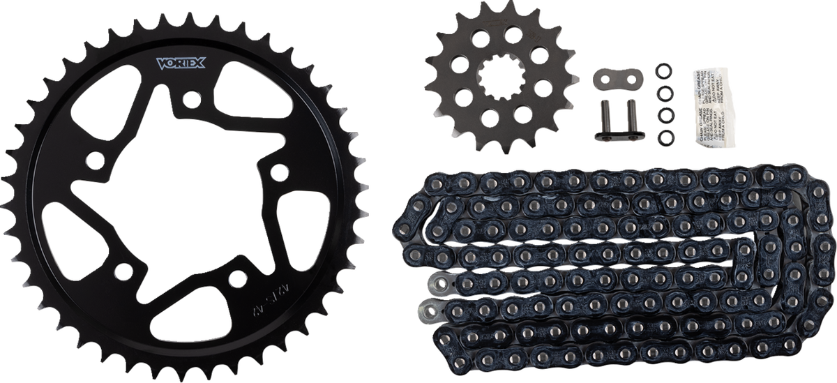 VORTEX CK4153 Chain and Sprocket Kit - WSS - Black - Kawasaki Ninja ZX-14/R | Street