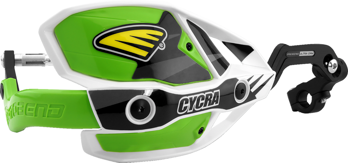 Cycra 1CYC-7408-72X Ultra Probend CRM Wrap Around Handguards for 1-1/8" Handlebars - White/Green | Off-Road