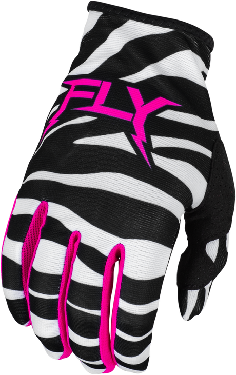 Lite Uncaged Gloves Black/White/Neon Pink Md - Cycle City Outdoors