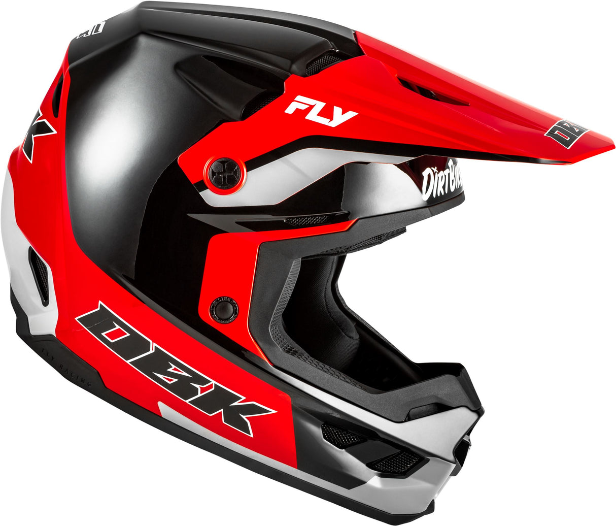 Fly Kinetic DBK Helmet Black/Red/Grey