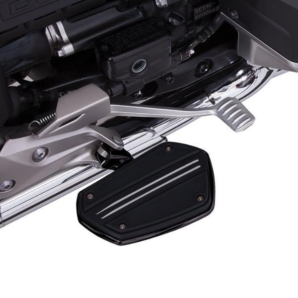 Goldstrike Twin Rail Floorboards w/ Driver Adapt. (pair) (black) for Gold Wing