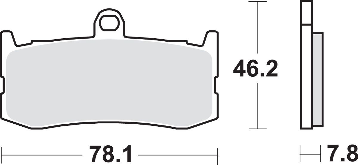 SBS Track Organic Base Front Brake Pads - 864DC (Triumph Daytona 675 / Daytona Triple 675 2009–2015)